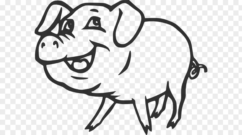 White Heather Cliparts Large Pig Black And Drawing Clip Art PNG