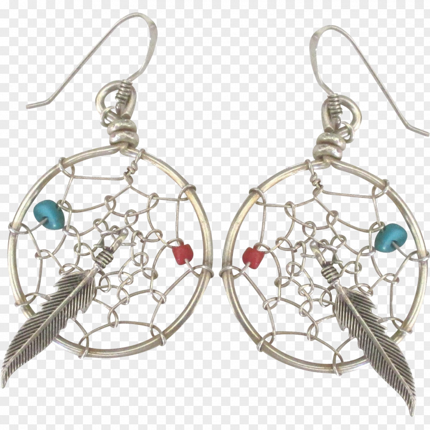 Dreamcatcher Earring Jewellery Silver Clothing Accessories Gemstone PNG