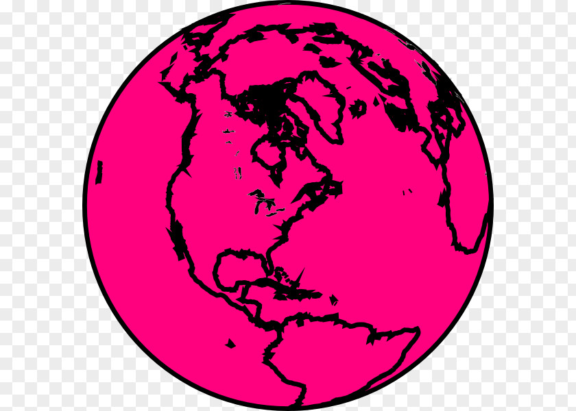 Globe Global Youth Service Day Clip Art Pink M White PNG