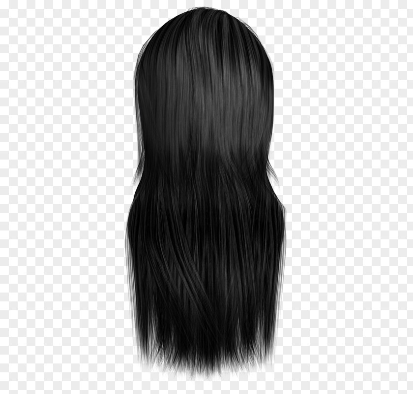 Bigote Wig Layered Hair Step Cutting Black PNG