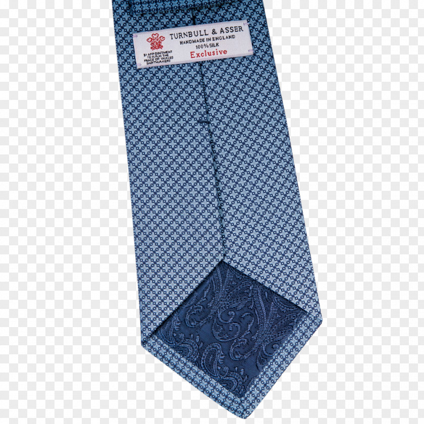 Blue Geometric Necktie PNG