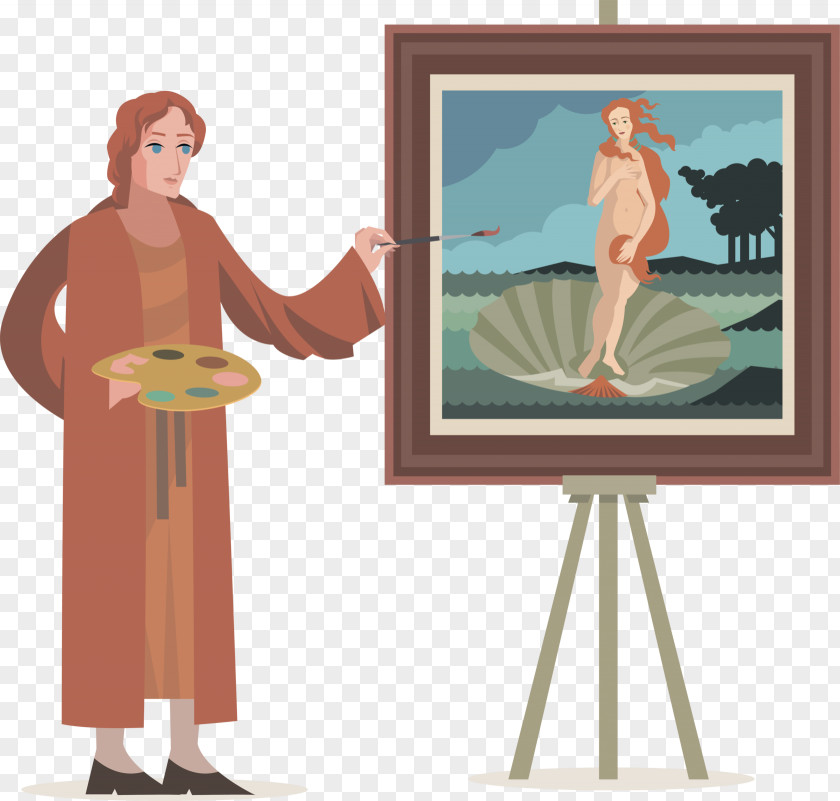 Easel Sandro Botticelli Background PNG