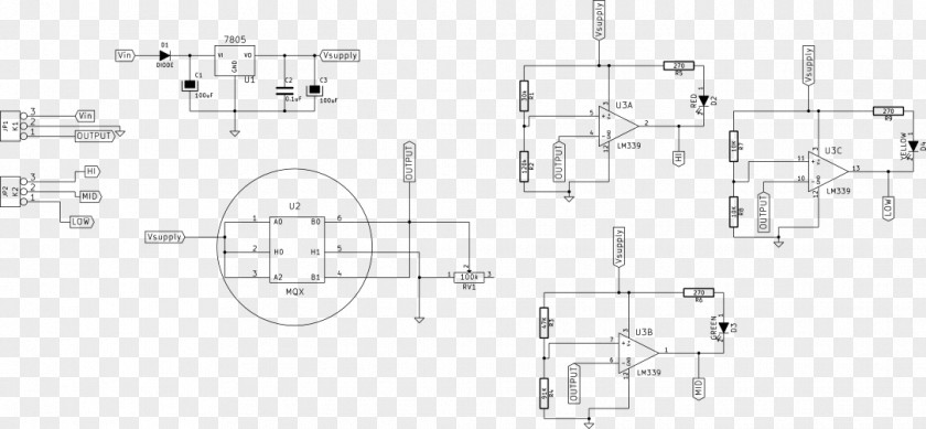Electrochemical Gas Sensor Drawing Car Diagram PNG