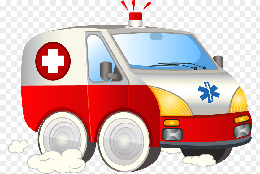 Medical Ambulance Painted Element Royalty-free Emergency Vehicle Clip Art PNG