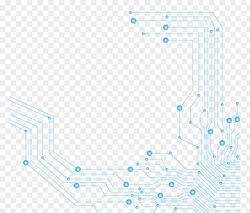Science And Technology Line Printed Circuit Board Diagram Icon PNG