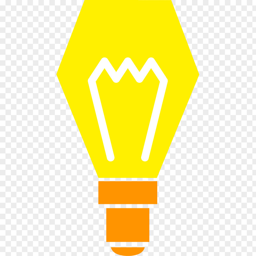 Vector Yellow Light Bulb Design Incandescent PNG