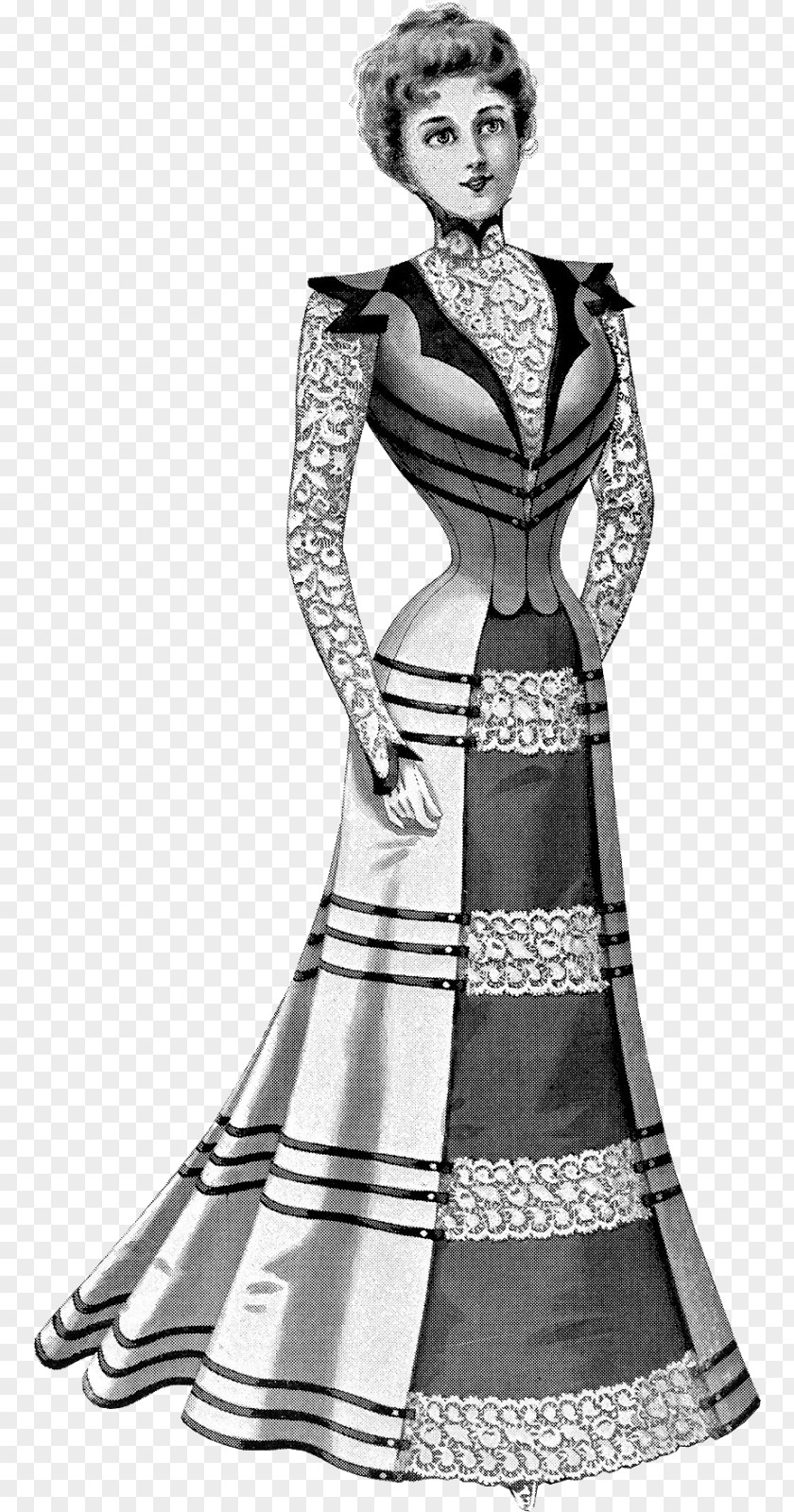 Vintage Fairy Victorian Era Edwardian Fashion PNG