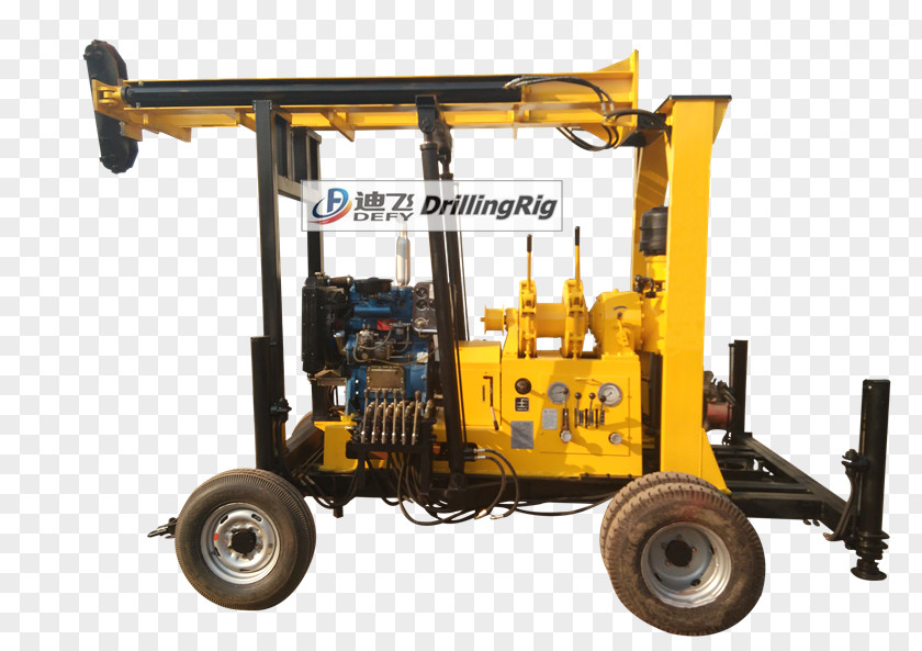 Water Well Drilling Rig Heavy Machinery Construction PNG