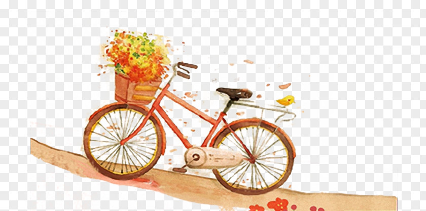 Cartoon Bike Material Bicycle Wheel Illustration PNG