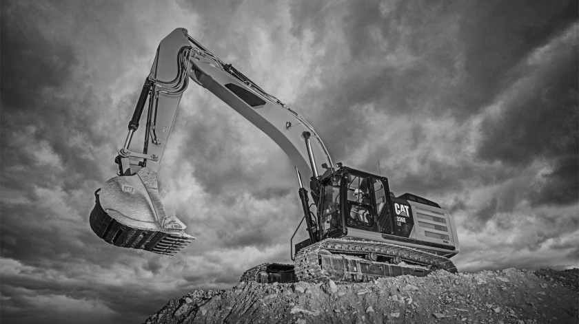 Excavator Caterpillar Inc. Heavy Machinery Bucket Hydraulics PNG