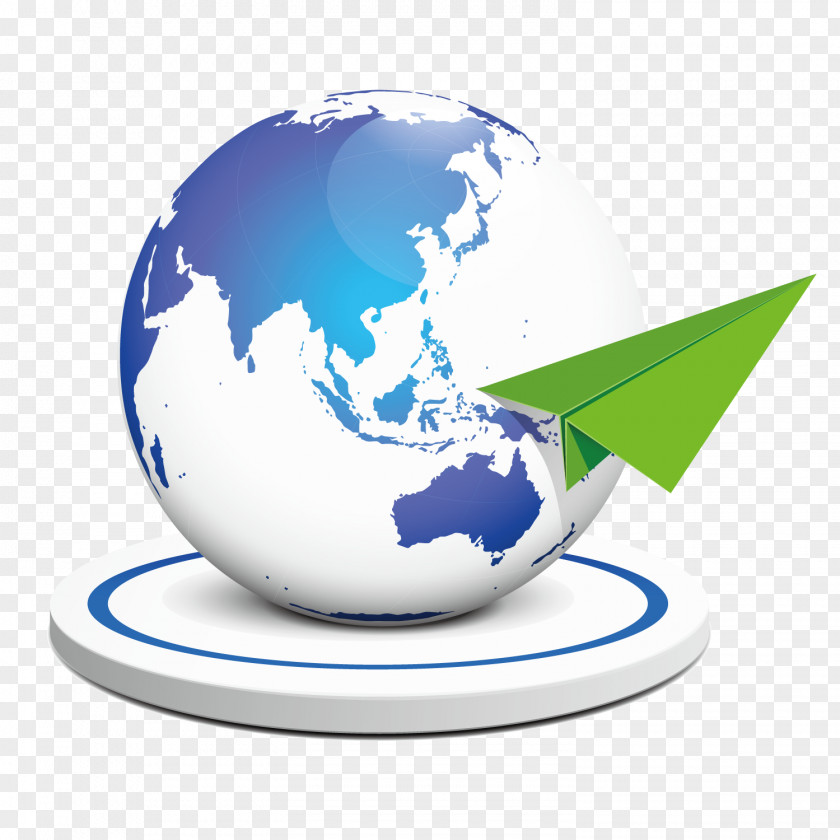 Paper Airplane Animated World Map Globe Mapa Polityczna PNG