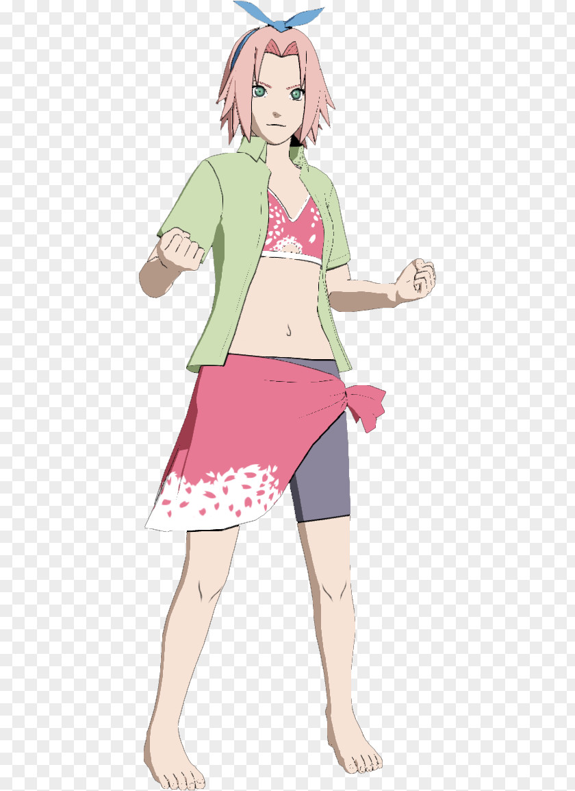 SUMMER OUTFIT Naruto: Ultimate Ninja Storm Naruto Shippuden: Revolution 3 Sakura Haruno 4 PNG