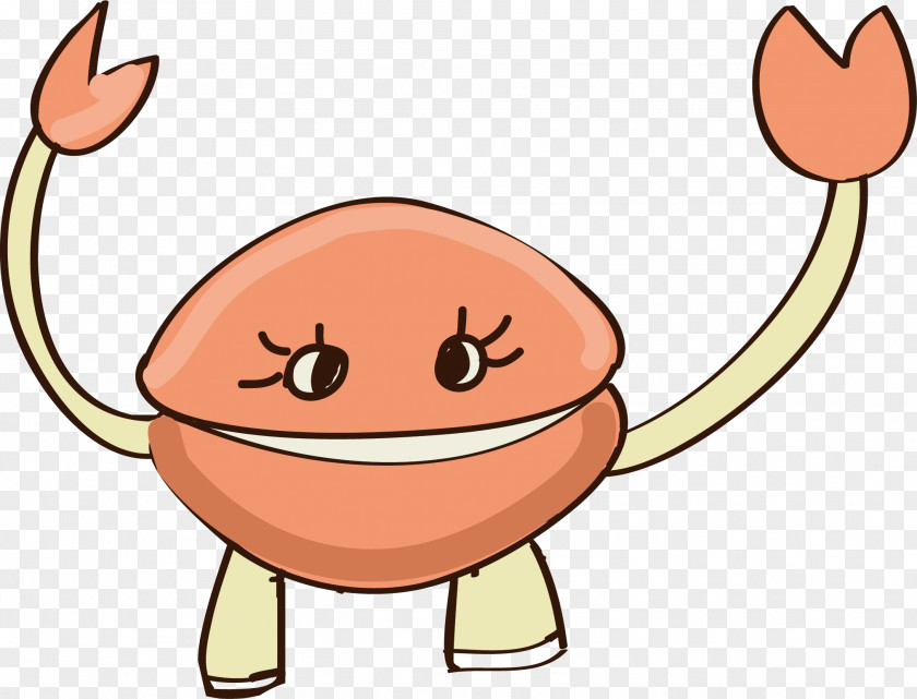 Vector Cute Crab Cartoon Clip Art PNG