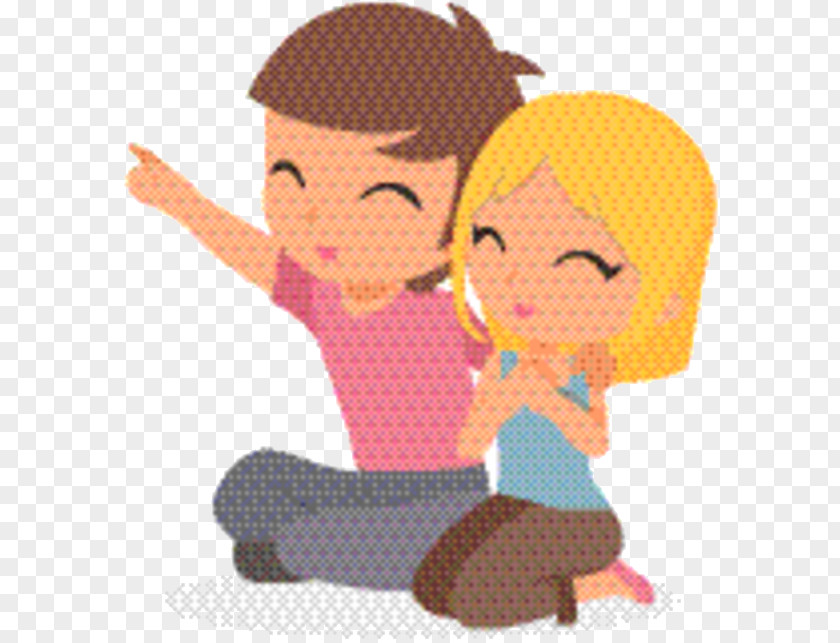 Sharing Child Couple Love Cartoon PNG