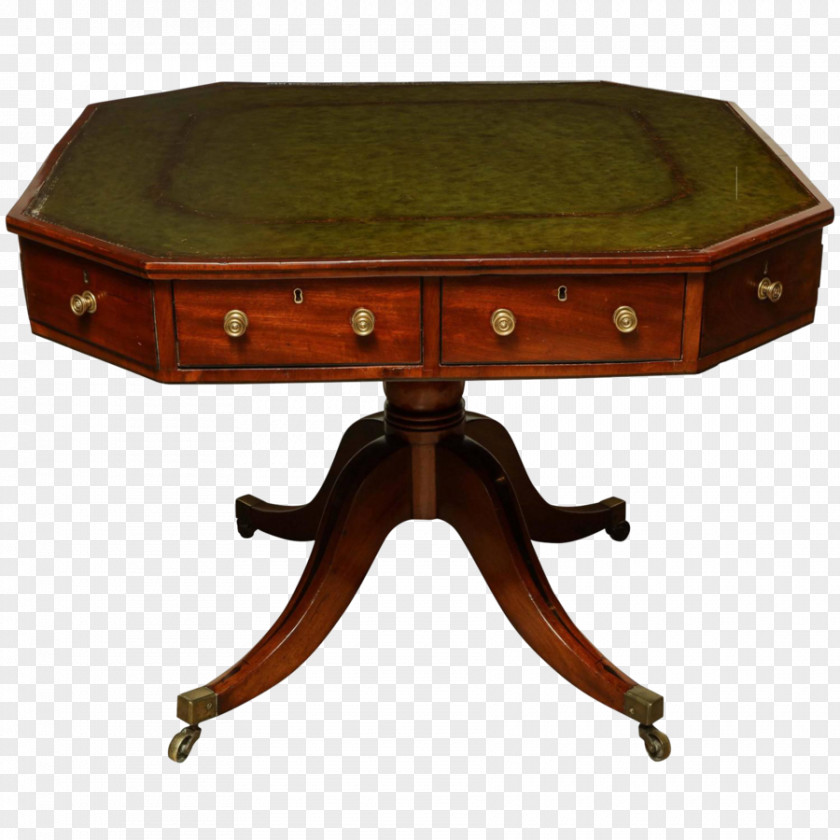 Table Writing Drawer Regency Era Furniture PNG