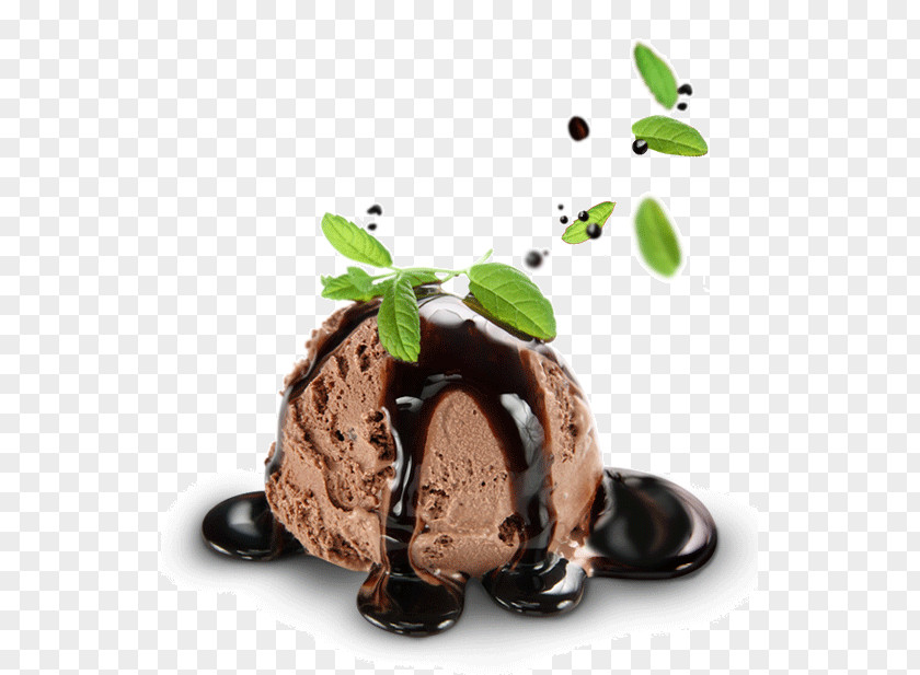 Chocolate Ice Cream Scoop Gelato PNG