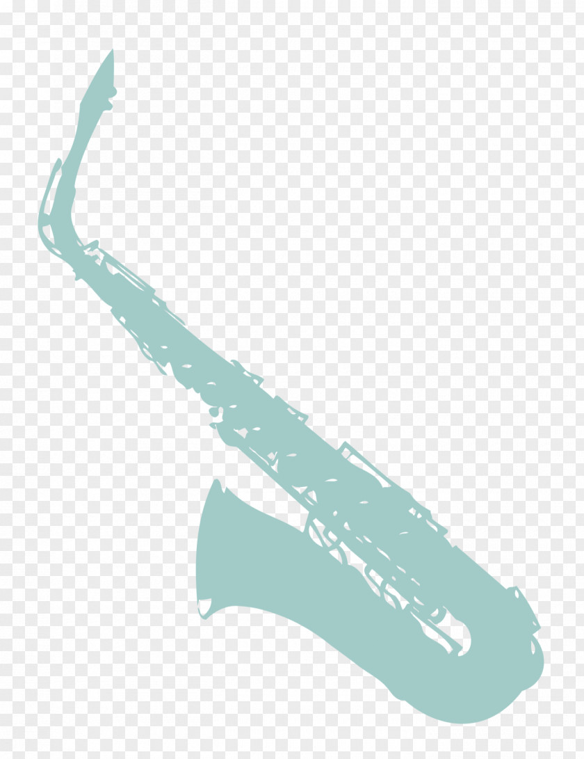 Green Watercolor Hand Painted Saxophone Decorative Pattern Painting PNG