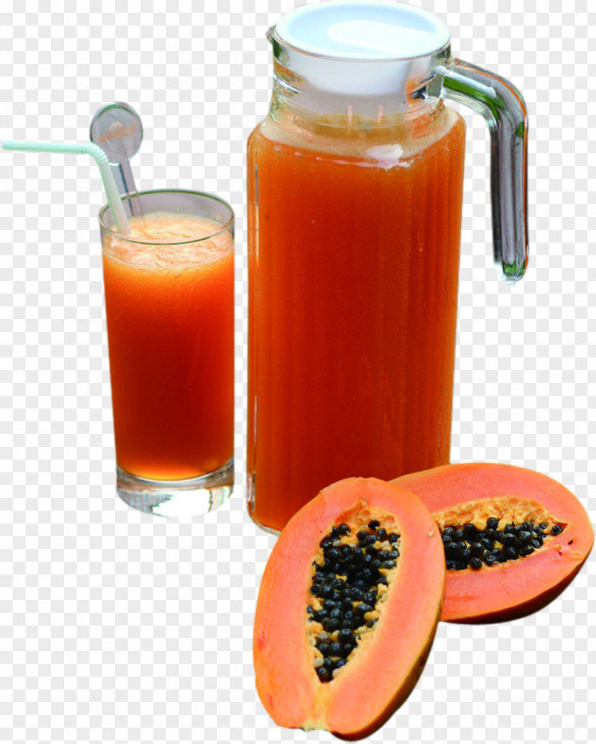 Papaya Drink Juice Orange Milkshake Health Shake PNG