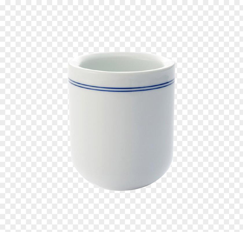 Porcelain Blue Edge Ceramic Lid Cup PNG
