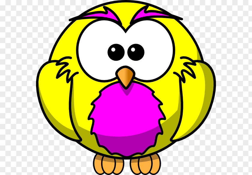 Purple And Yellow Tawny Owl Bird Clip Art PNG