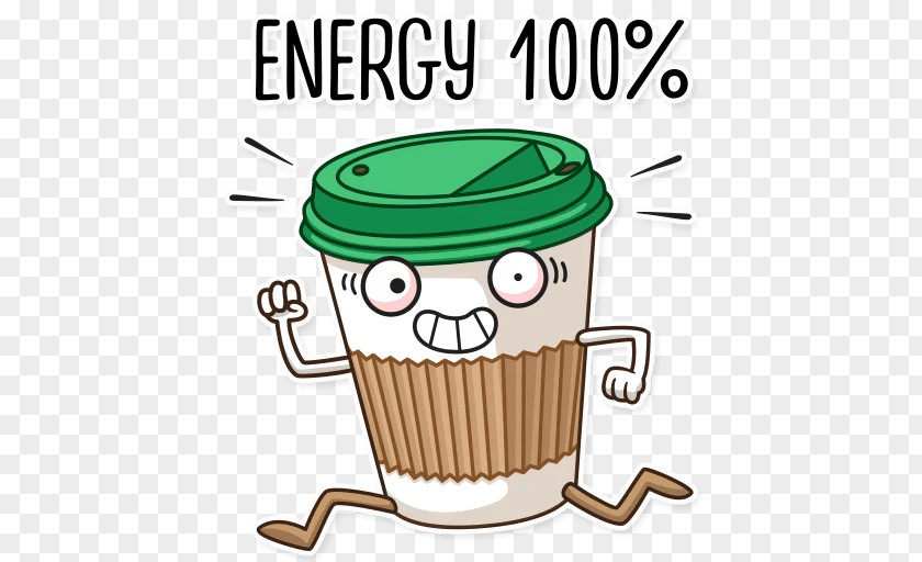 Coffee Cup Donuts Sticker Telegram PNG
