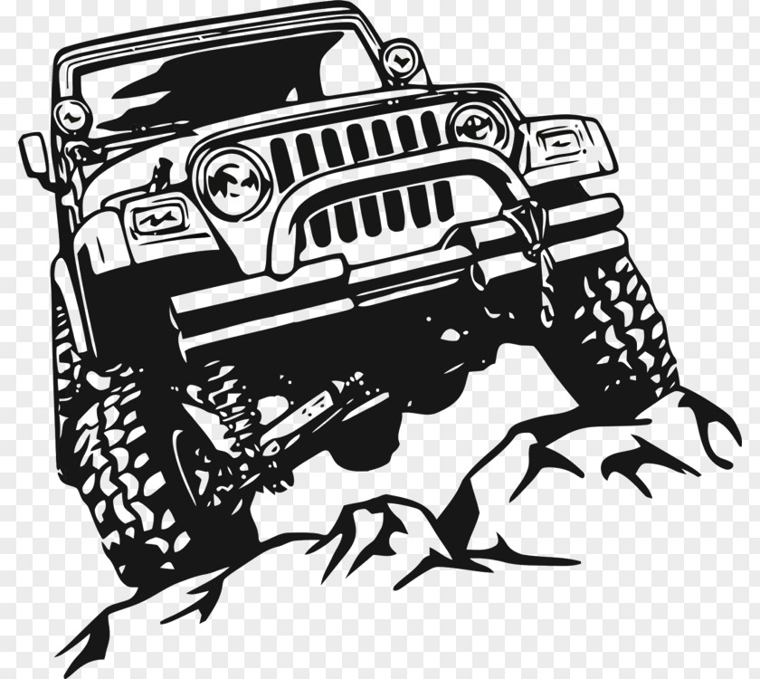 Jeep Wrangler Car Wall Decal PNG