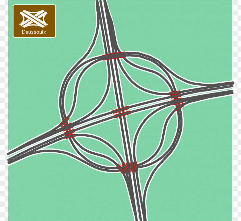 Road Map Daussoulx Interchange Junction Controlled-access Highway PNG