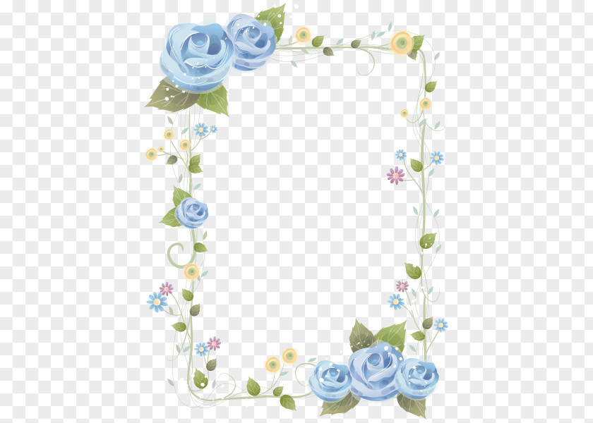 素材中国 Sccnn.com 7 Borders And Frames Blue Rose PNG