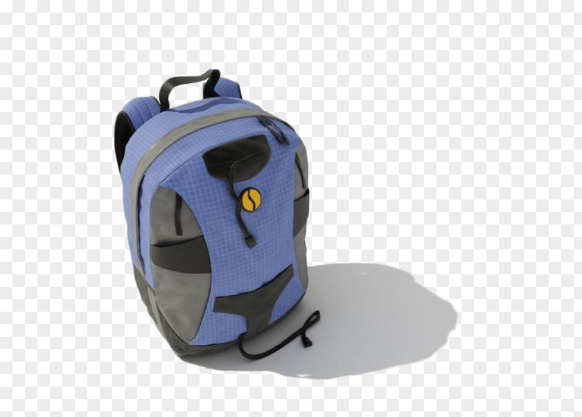 Baggage Blue Backpack 3D Model Computer Graphics Modeling Autodesk 3ds Max PNG