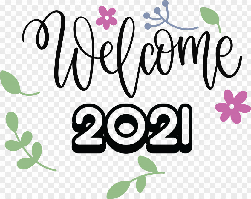 2021 Welcome New Year Happy PNG