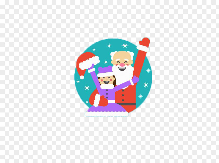 Free Santa Claus Pull Element Christmas Greeting Card Illustration PNG