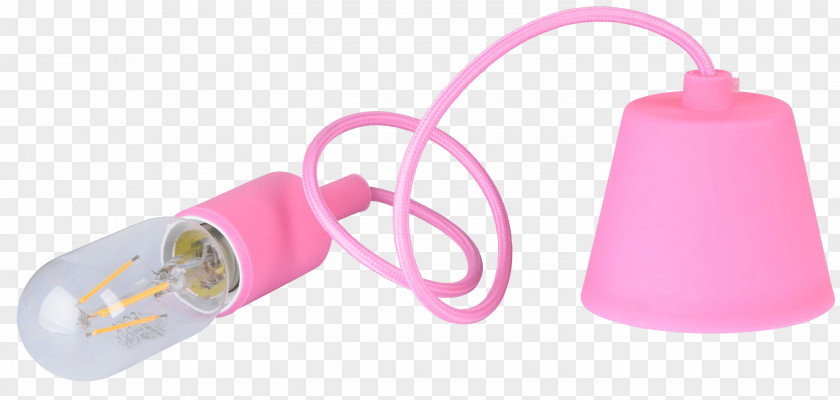 Lightbulb Socket Pink M PNG