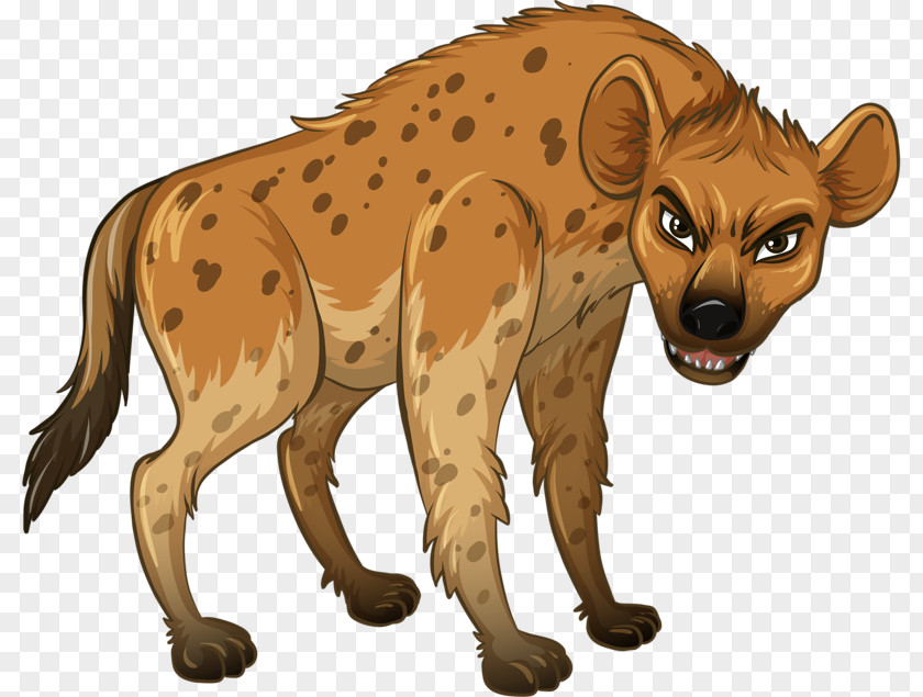 Ferocious Wolf Hyena Wildlife Illustration PNG
