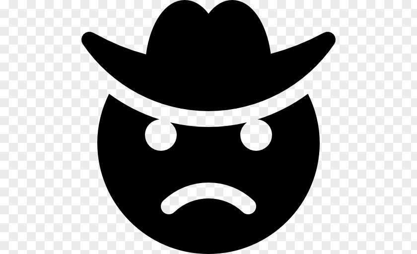 Smiley Cowboy Hat Emoticon Clip Art PNG