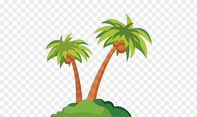 Coconut Tree Cartoon PNG