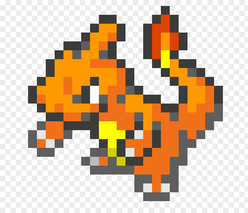 Minecraft Charmeleon Pixel Art Charmander Pokémon PNG