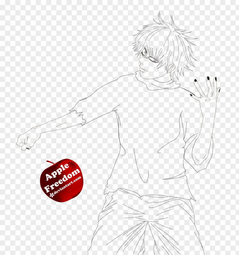 Tokyo Ghoul Line Art Drawing PNG