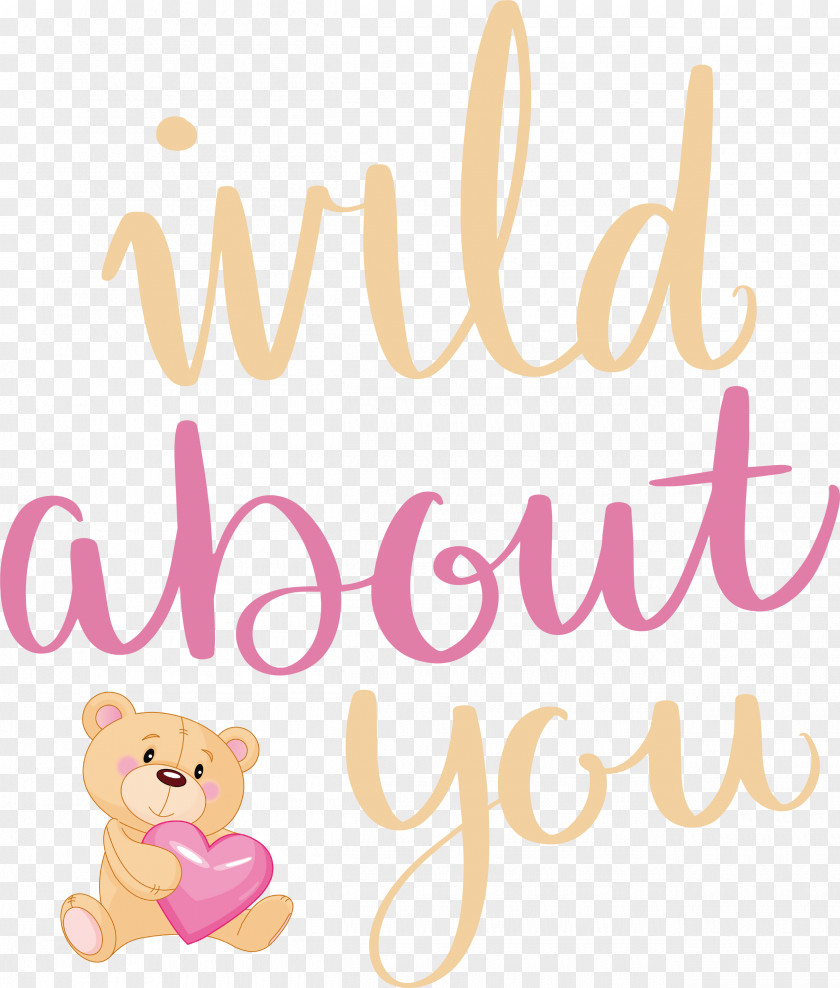 Wild About You Valentines Day Valentine PNG