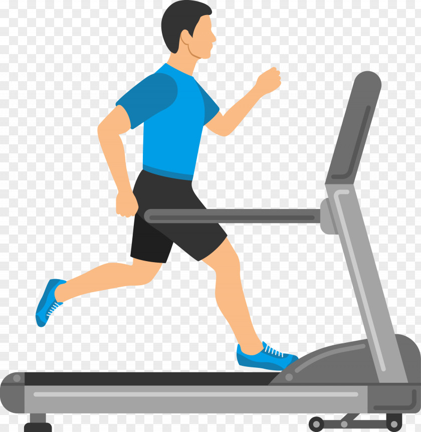 Men's Fitness Treadmill Vector Material Sport Icon PNG