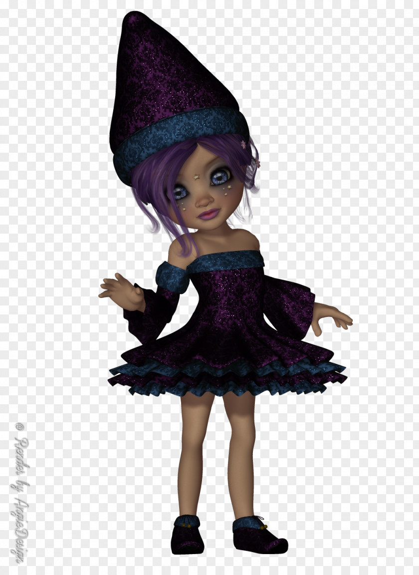 Winter Party Barbie Doll Violet Purple Costume PNG