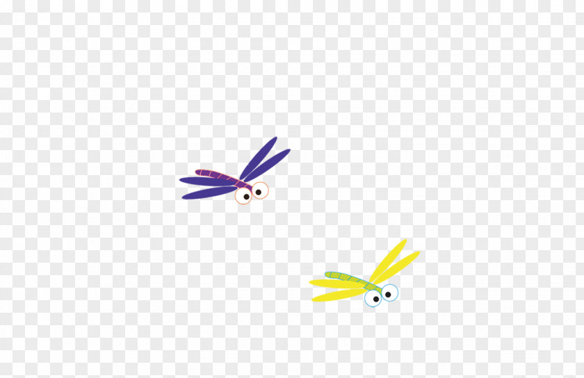 Dragonfly Floating Material Yellow Pattern PNG