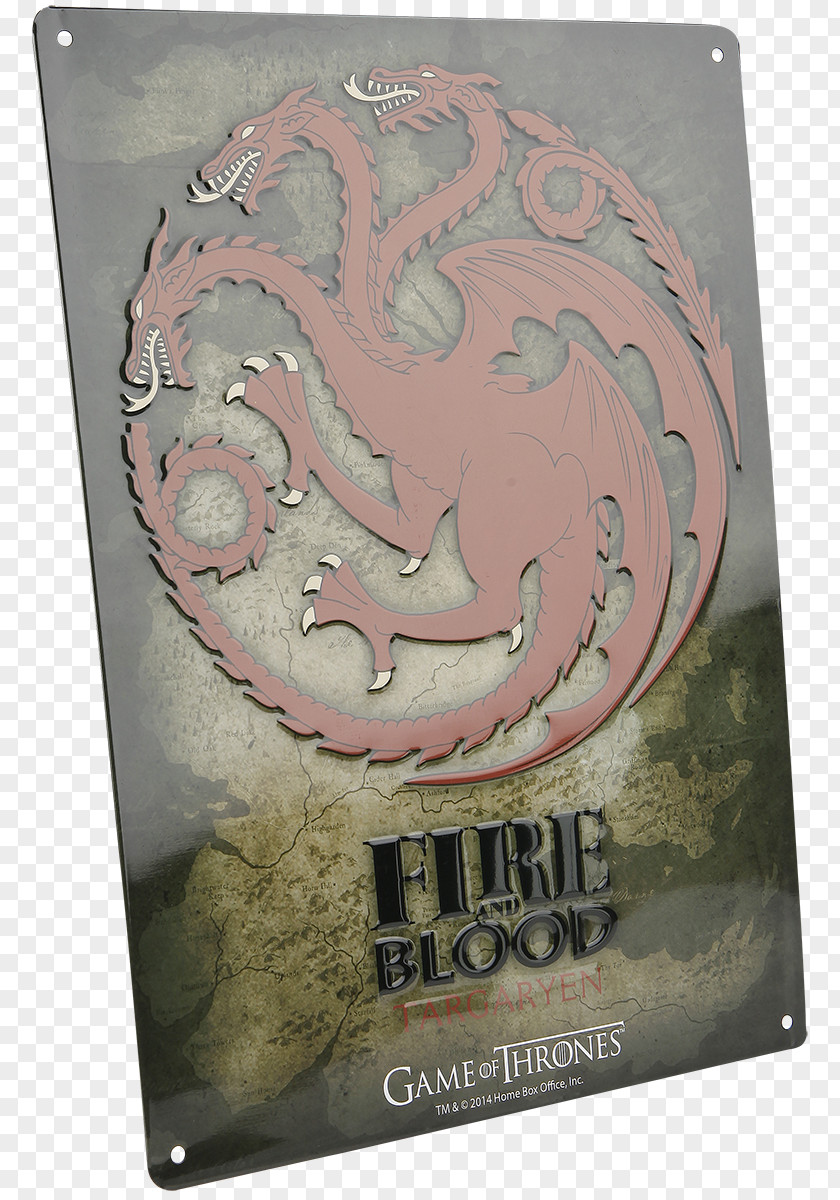 Emp Merchandising Daenerys Targaryen House Fire And Blood Sheet Metal PNG