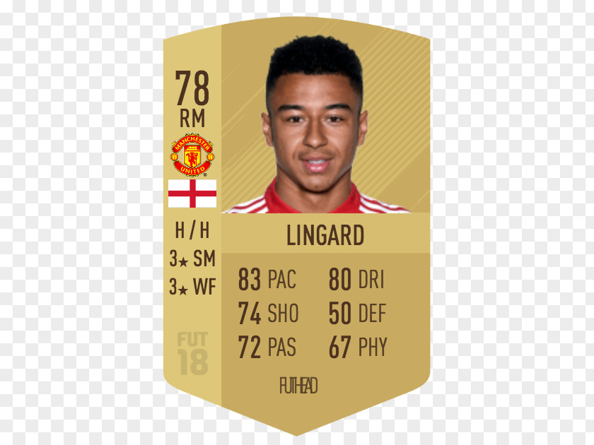 Jesse Lingard FIFA 18 Manchester United F.C. 2018 World Cup 2017–18 Premier League PNG