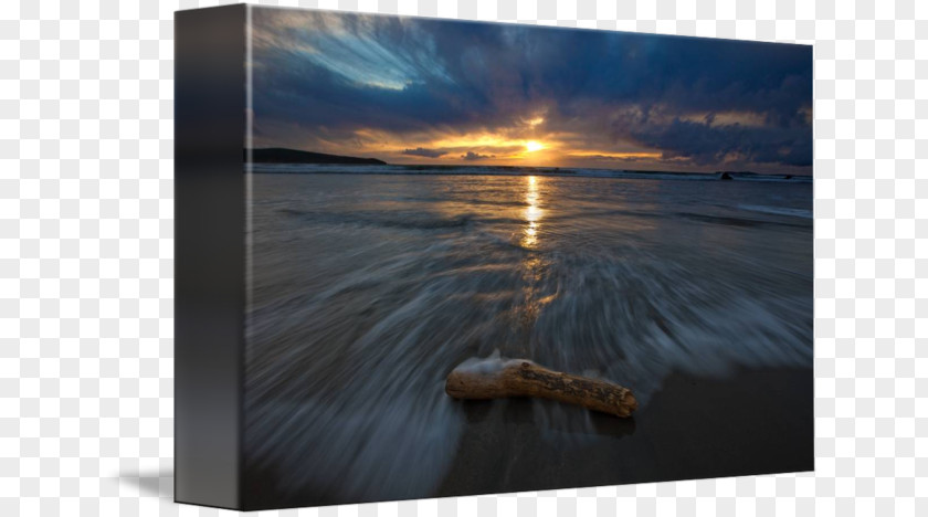 Beach At Sunset Shore Sea Gallery Wrap Picture Frames PNG