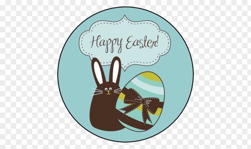 Easter Bunny Happy Easter! Label Clip Art PNG