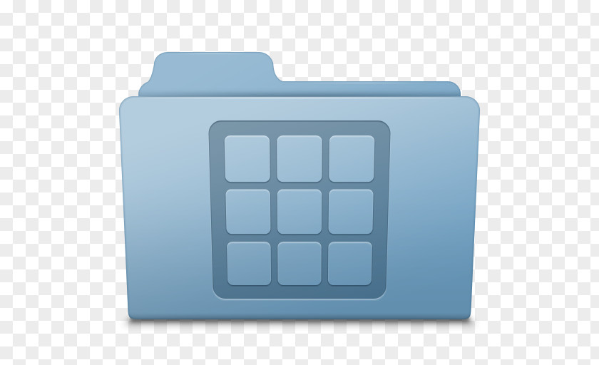Icons Folder Blue Square Font PNG