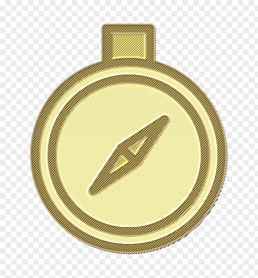 Oval Locket Cartoon Gold Medal PNG