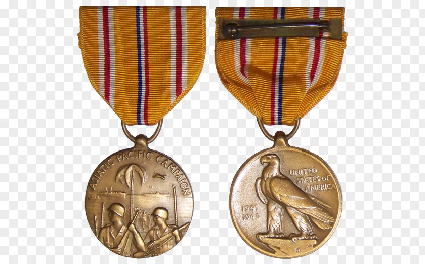 Medal Gold Asiatic–Pacific Campaign Commendation Good Conduct PNG
