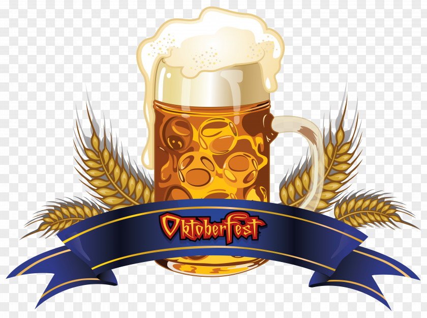Oktoberfest Beer With Wheat And Blue Banner Clipart Image In Germany 2016 Clip Art PNG