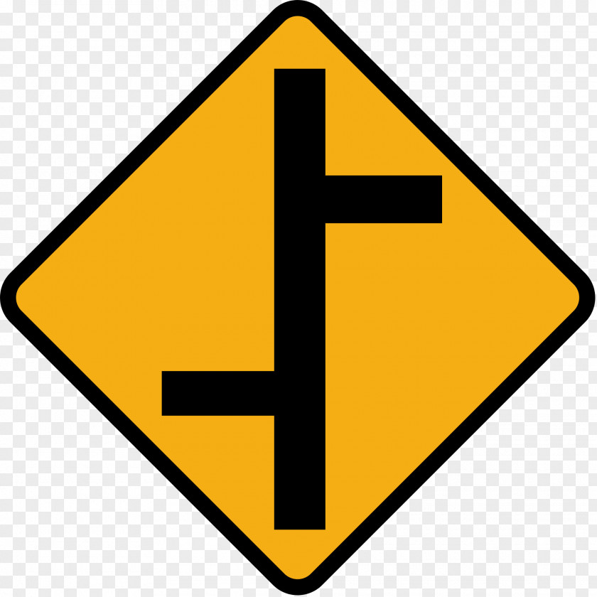 Road Traffic Sign Warning Three-way Junction Intersection PNG